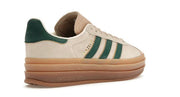 ADIDAS GAZELLE BOLD “CREAM COLLEGIATE/GREEN” SNEAKERS