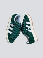 GREEN ADIDAS CAMPUS X ROPE LACES