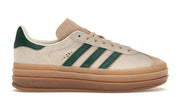 ADIDAS GAZELLE BOLD “CREAM COLLEGIATE/GREEN” SNEAKERS