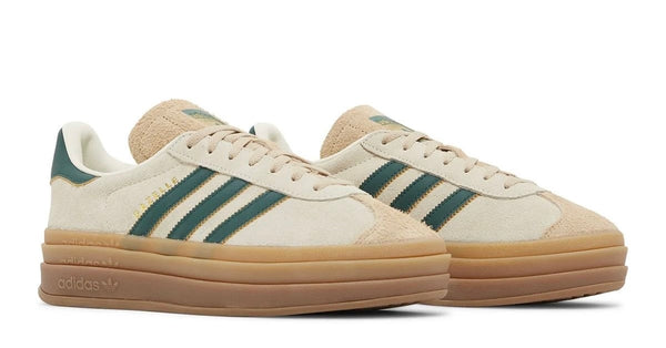 ADIDAS GAZELLE BOLD “CREAM COLLEGIATE/GREEN” SNEAKERS